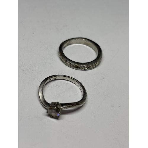 671 - FIVE MARKED SILVER RINGS