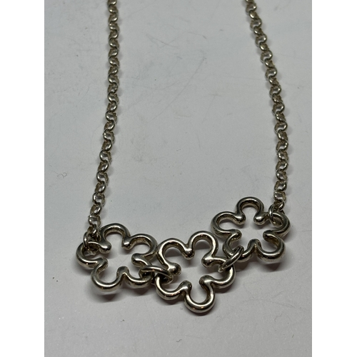 679 - TWO MARKED SILVER NECKLACES WITH PENDANTS