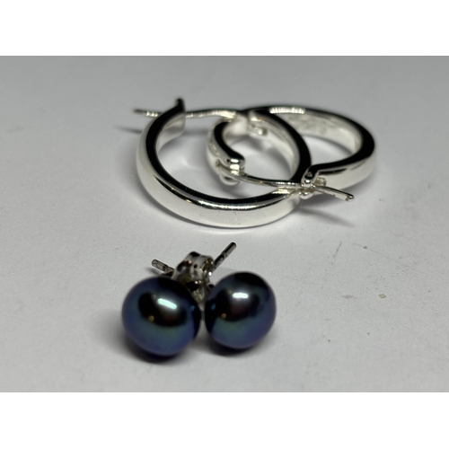 684 - FIVE PAIRS OF SILVER EARRINGS