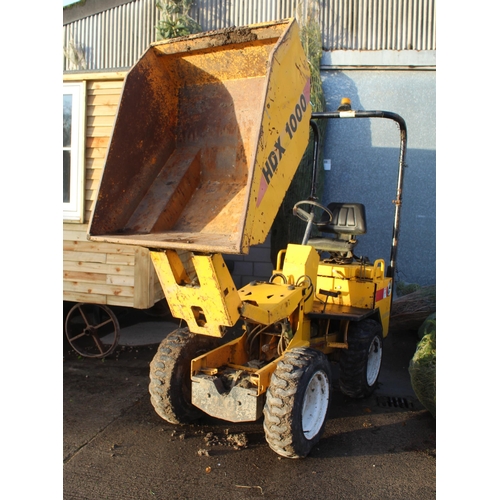 204 - A BARFORD 1 TONNE HI-TIP DUMPER 552 HOURS IN WORKING ORDER USED FOR SELF BUILD.WITH KEY  NO VAT