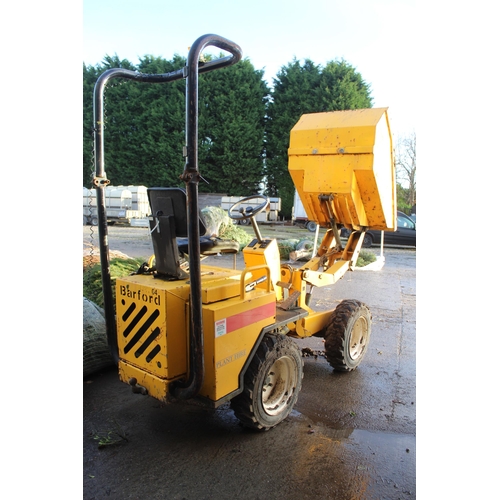 204 - A BARFORD 1 TONNE HI-TIP DUMPER 552 HOURS IN WORKING ORDER USED FOR SELF BUILD.WITH KEY  NO VAT