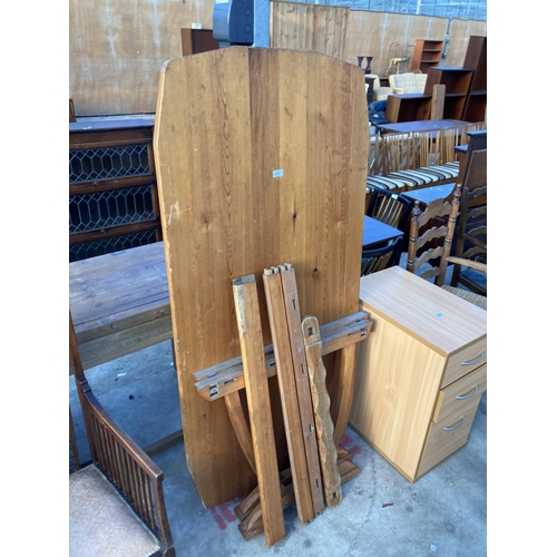 2721 - A PINE KITCHEN TABLE, 68