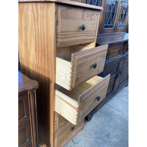 2725 - A PINE CHEST OF FOUR DRAWERS, 18