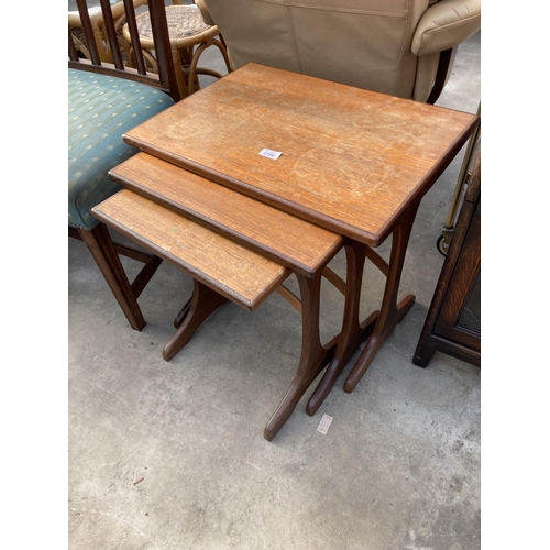 2796 - A G PLAN RETRO TEAK NEST OF THREE TABLES