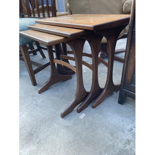 2796 - A G PLAN RETRO TEAK NEST OF THREE TABLES