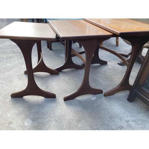 2796 - A G PLAN RETRO TEAK NEST OF THREE TABLES