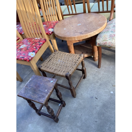 2844 - A PINE TWO TIER COFFEE TABLE, 24