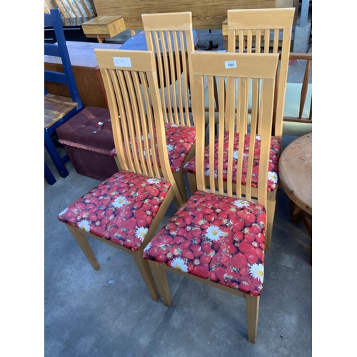 2845 - A SET OF FOUR CALLIGARIS DINING CHAIRS