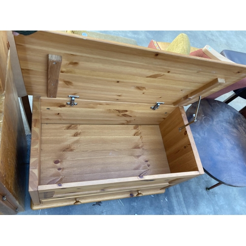 2863 - A PINE CHEST, 23.5