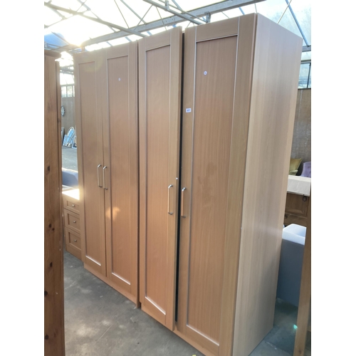 2877 - A PAIR OF TWO DOOR WARDROBES, 36