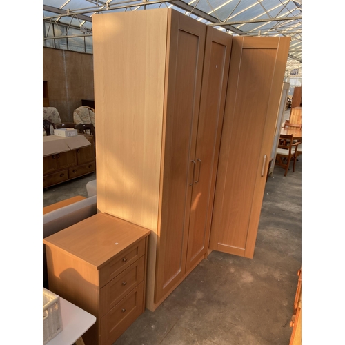 2877 - A PAIR OF TWO DOOR WARDROBES, 36