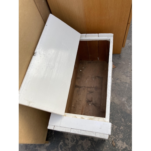 2892 - A WHITE PAINTED BLANKET BOX, 31