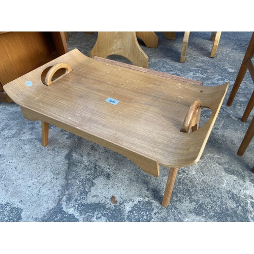 2899 - A RETRO TEAK PARAGON BREAKFAST TRAY TABLE