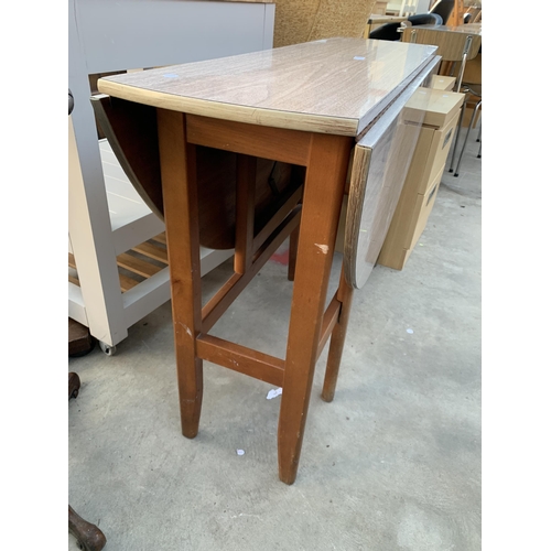 2629 - A 1960'S DROP LEAF KITCHEN TABLE, 45