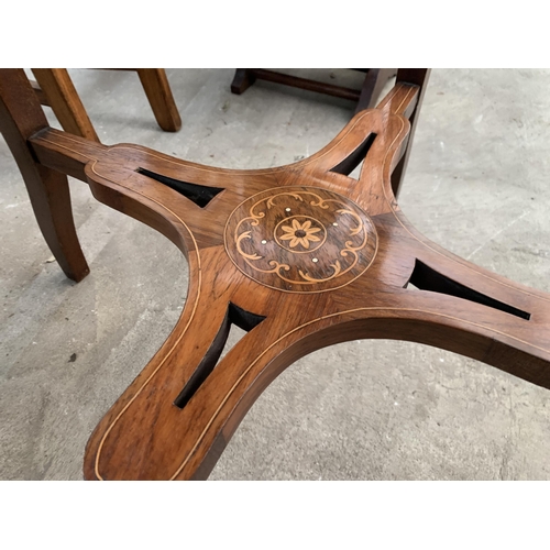 2675 - A VICTORIAN OCTAGONAL ROSEWOOD AND INLAID TWO TIER CENTRE TABLE, 29