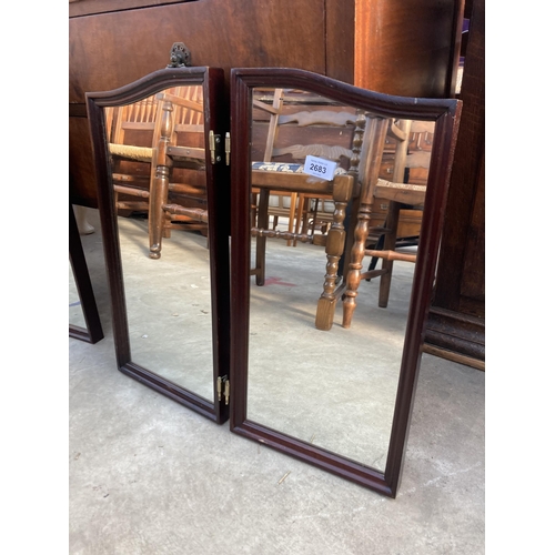 2683 - THREE STAG DRESSING TABLE MIRRORS