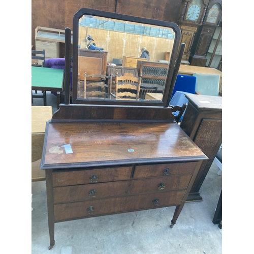 2684 - A LATE VICTORIAN WALNUT DRESSING CHEST, 42