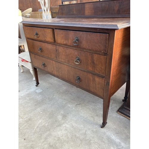 2684 - A LATE VICTORIAN WALNUT DRESSING CHEST, 42