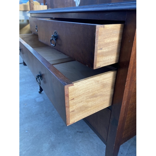 2684 - A LATE VICTORIAN WALNUT DRESSING CHEST, 42