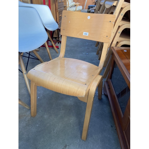 2698 - SIX MORLEYS FURNITURE BENTWOOD CLASSROOM STACKING CHAIRS