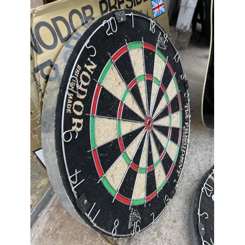 1613 - TWO DARTBOARDS TO INCLUDE A WINMAU BLADE II AND A NODOR PRESIDENT