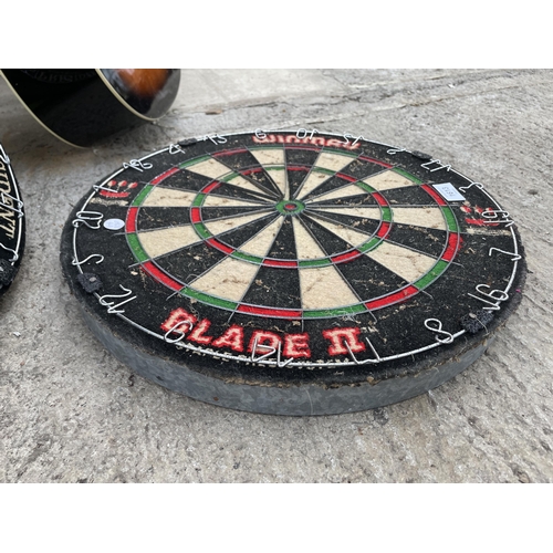 1613 - TWO DARTBOARDS TO INCLUDE A WINMAU BLADE II AND A NODOR PRESIDENT