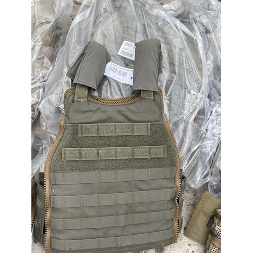 1654 - FOUR NEW AND PACKAGED SCARAB RANGER GREEN LT CARRIER FRONT FLAP VESTS