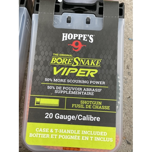 1663 - TEN NEW AND PACKAGED HOPPE'S BORE SNAKE VIPER CLEANING ROPES (20 GUAGE)