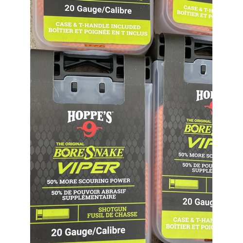 1665 - TEN NEW AND PACKAGED HOPPE'S BORE SNAKE VIPER CLEANING ROPES (20 GUAGE)