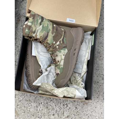 1680 - TWO NEW AND BOXED PAIRS OF LALO RAPID ASSAULT BOOTS IN A UK 8 (BOTH CAMMO)