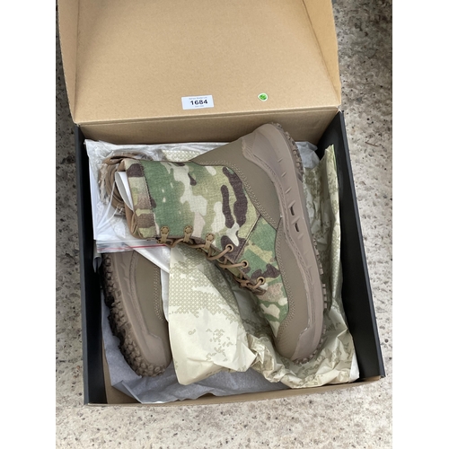 1684 - TWO NEW AND BOXED PAIRS OF LALO RAPID ASSAULT BOOTS IN A UK 8.5 (ONE SAND PAIR AND ONE CAMMO)