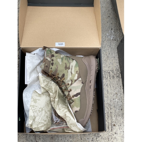 1695 - TWO NEW AND BOXED PAIRS OF LALO RAPID ASSAULT BOOTS IN A UK 10.5 (BOTH CAMMO)