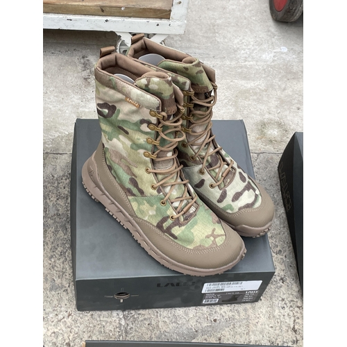 1695 - TWO NEW AND BOXED PAIRS OF LALO RAPID ASSAULT BOOTS IN A UK 10.5 (BOTH CAMMO)