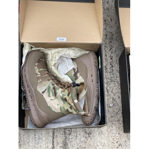 1696 - TWO NEW AND BOXED PAIRS OF LALO RAPID ASSAULT BOOTS IN A UK 10.5 (BOTH CAMMO)