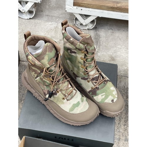 1696 - TWO NEW AND BOXED PAIRS OF LALO RAPID ASSAULT BOOTS IN A UK 10.5 (BOTH CAMMO)