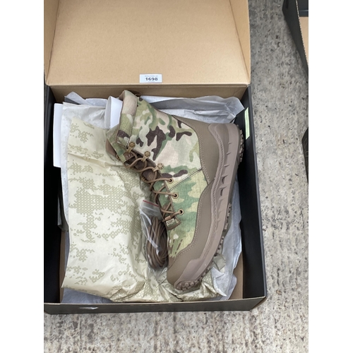 1698 - TWO NEW AND BOXED PAIRS OF LALO RAPID ASSAULT BOOTS IN A UK 11 (ONE BLACK PAIR AND ONE CAMMO)