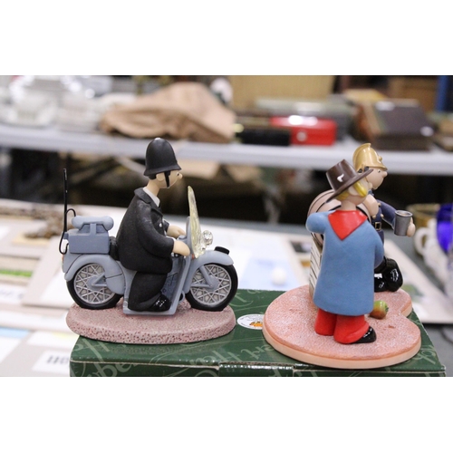 284 - TWO NEW AND BOXED CAMBERWICK GREEN FIGURES TO INCLUDE PC McGARRY ON MOTORBIKE AND WINDY MILLER AND G... 