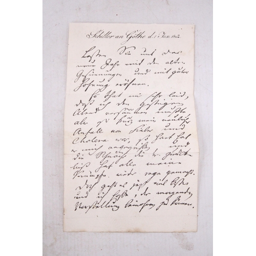 292 - A FRIEDRICH SCHILLER 1802 LETTER