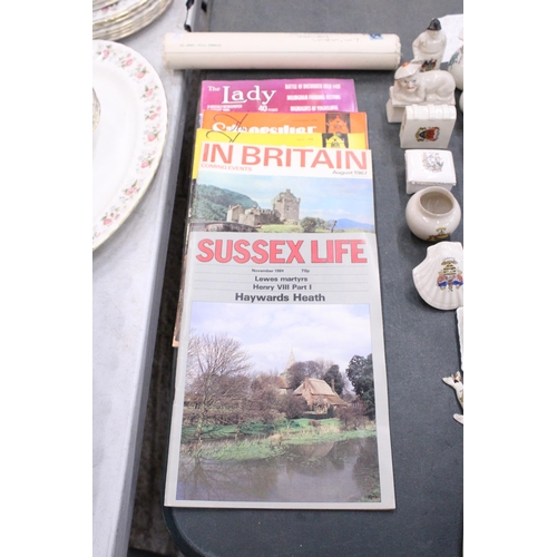 297 - A QUANTITY OF VINTAGE MAGAZINES TO INCLUDE THE LADY AND SUSSEX LIFE, ETC