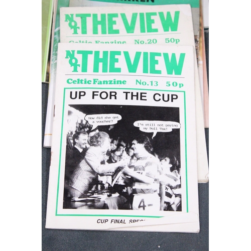 878 - ELEVEN VINTAGE CELTIC PROGRAMMES, ONE SIGNED WITH SIGNATURES