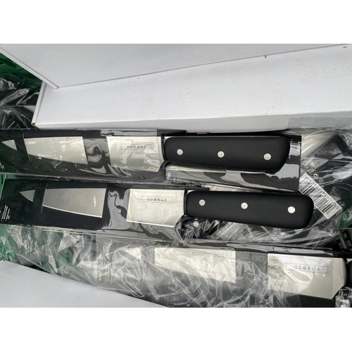 1746 - A LARGE QUANTITY OF NEW AND PACKAGED GEORGE BY ASDA CHEF KNIVES