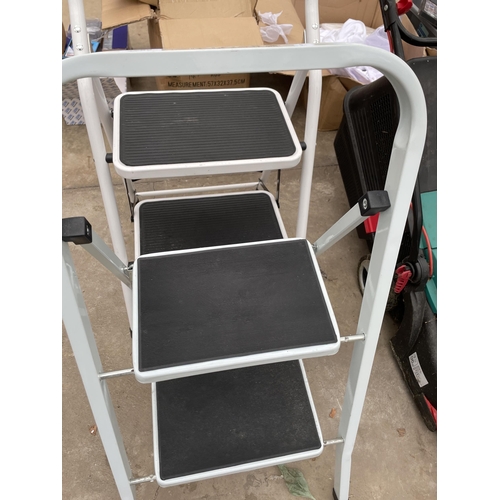 1756 - TWO NON SLIP TWO RUNG STEP LADDERS