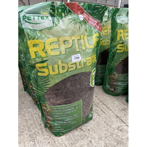 1784 - FIVE 10L BAGS OF PETTEX REPTILE SUBSTRATE ORCHID BARK FOR TROPICAL AND EXOTIC PETS