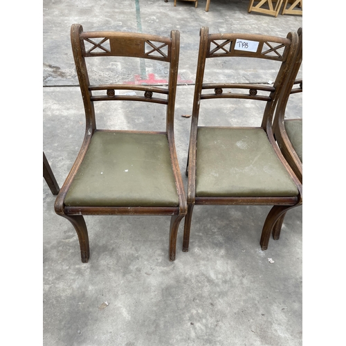 2936 - FOUR REGENCY STYLE DINING CHAIRS, ONE BEING A CARVER