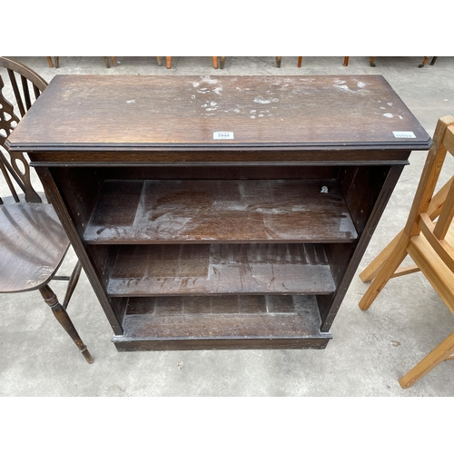 2949 - A MID 20TH CENTURY OAK THREE TIER OPEN BOOKCASE, 32