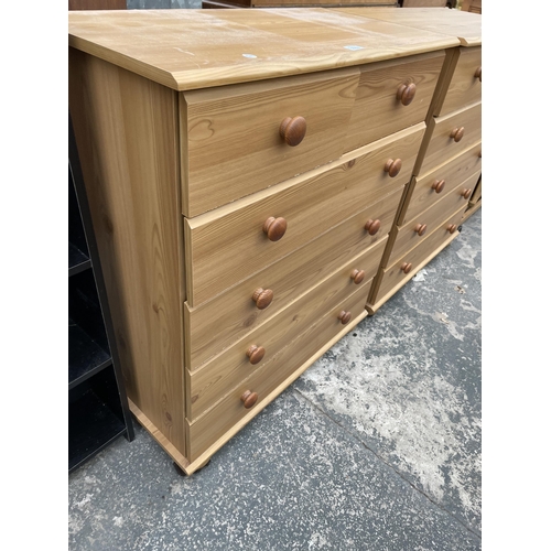 2963 - A PINE EFFECT CHEST OF TWO SHORT AND FOUR LONG DRAWERS, 30.5