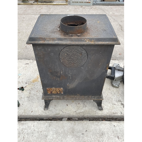 1830 - A DECORATIVE CAST IRON LOG BURNER