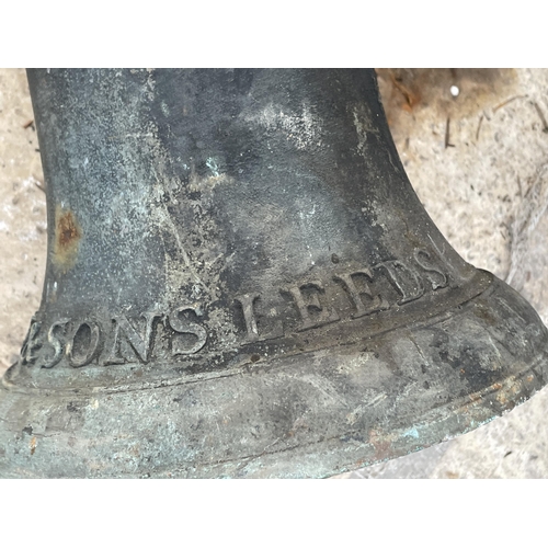 1847 - A LARGE HEAVY NELSON AND SONS LEEDS BELL (NO CLAPPER)