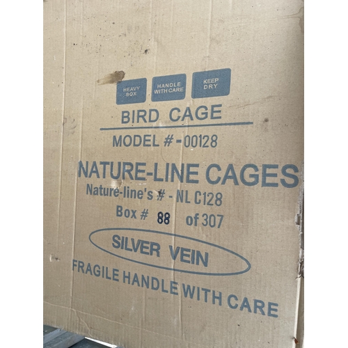 1849 - A LARGE AS NEW AND BOXED BIRD CAGE