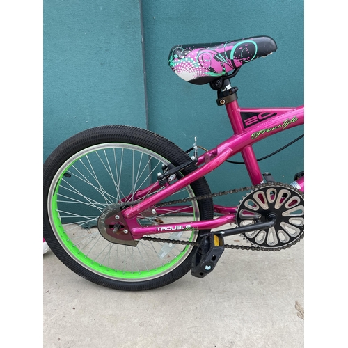 1900 - A CHILDS TROUBLE BMX BIKE AND A FURTHER CHILDS BIKE